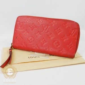 •Auth LV Secret Long Wallet Empreinte•